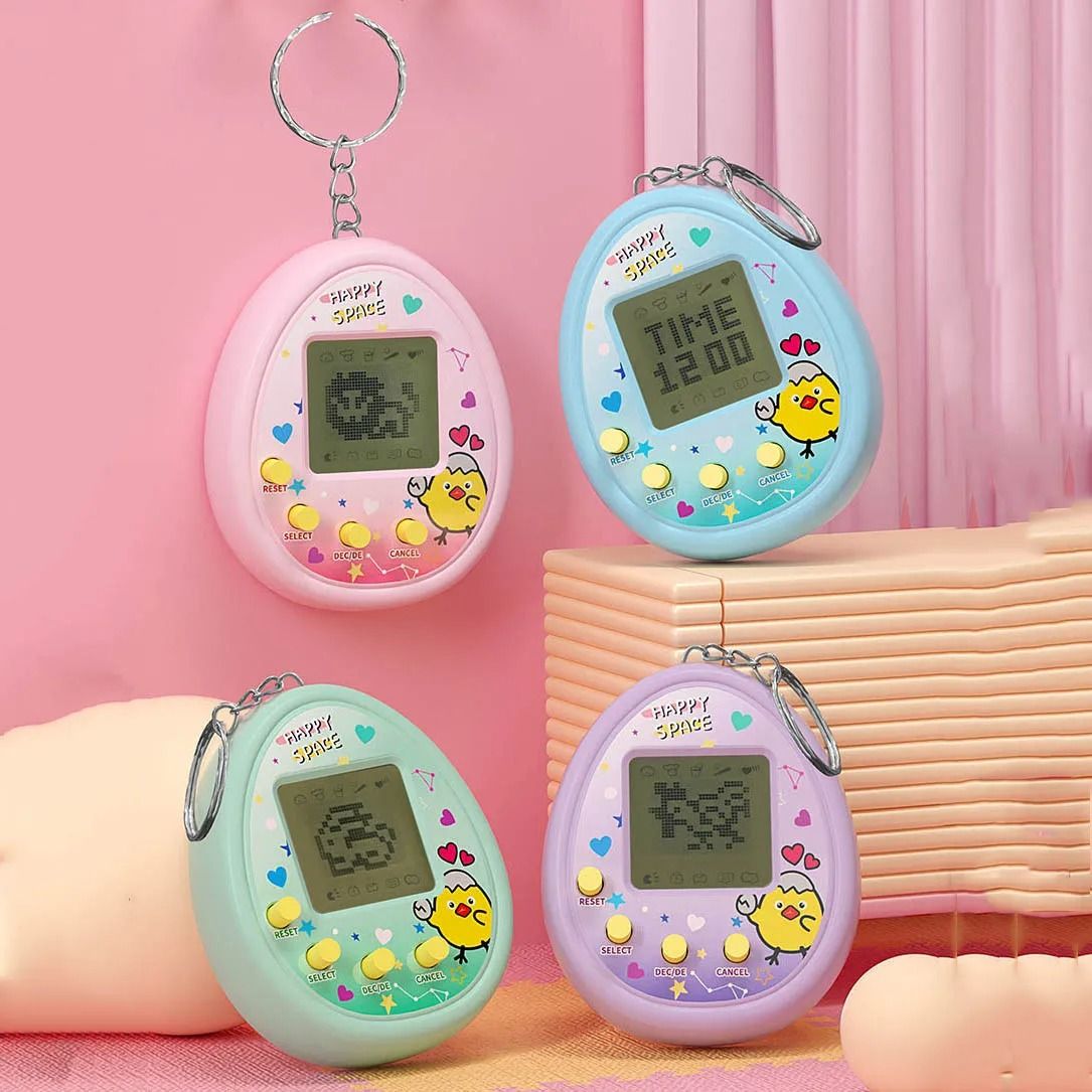 Virtual Electronic Pet Game – Nostalgic Cyber Digital Animal Toy with Keychain for Kids & Adults
