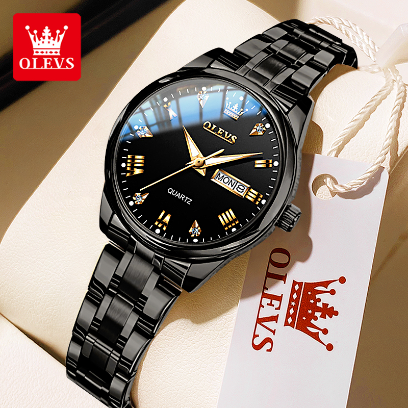 Classic Business Top Woman Watch Waterproof Ladies Wristwatch Original Quartz Watch Diamond Scale Calendar
