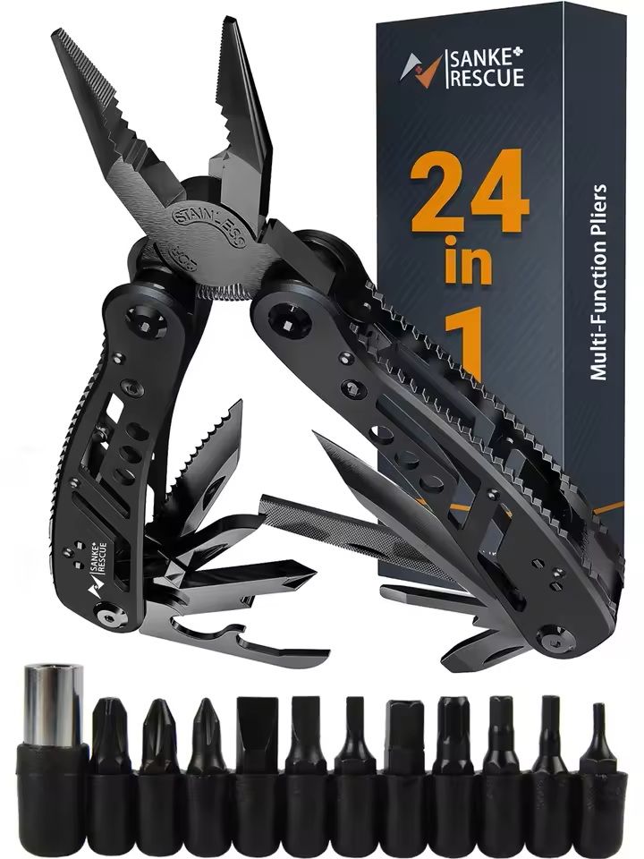 24 in 1 Multifunctional Diagonal Pliers with Wire Cutter for Electricians and Home Repair