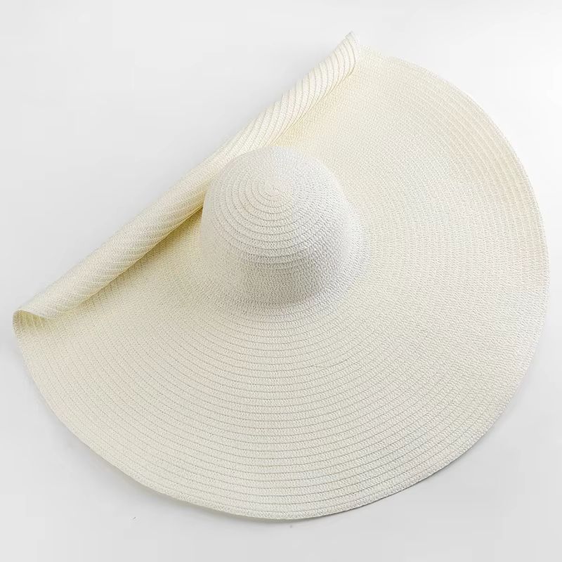 Oversized 70cm Wide Brim Sun Hat – Foldable UV Protection Beach Hat for Women