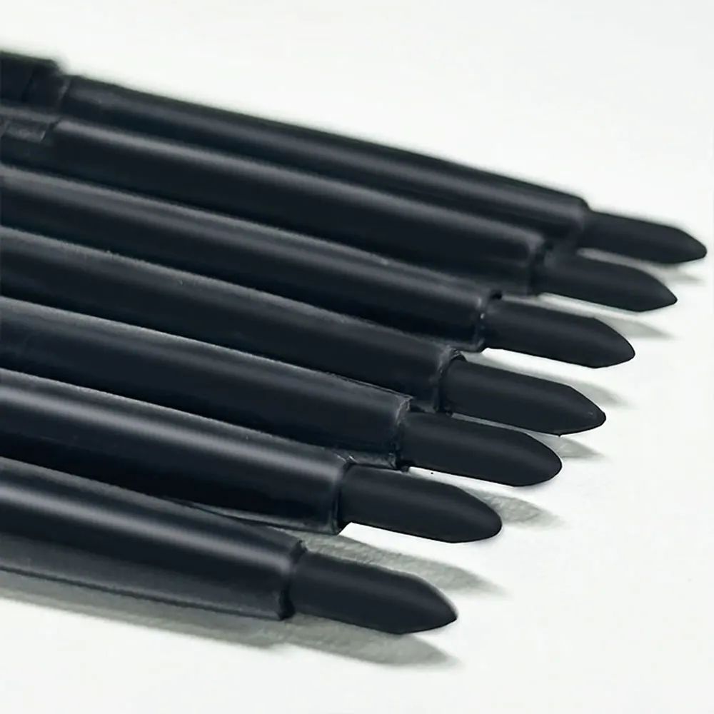 3-Piece Waterproof Black Eyeliner Pencil Set - Smudge-Proof, Long-Lasting Cream Liner