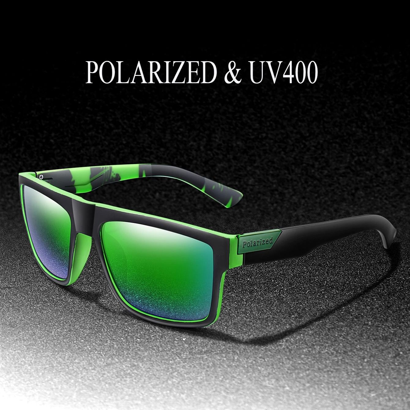 Vintage Polarized Windproof Sports Sunglasses UV400 HD Vision for Fishing Cycling and Running