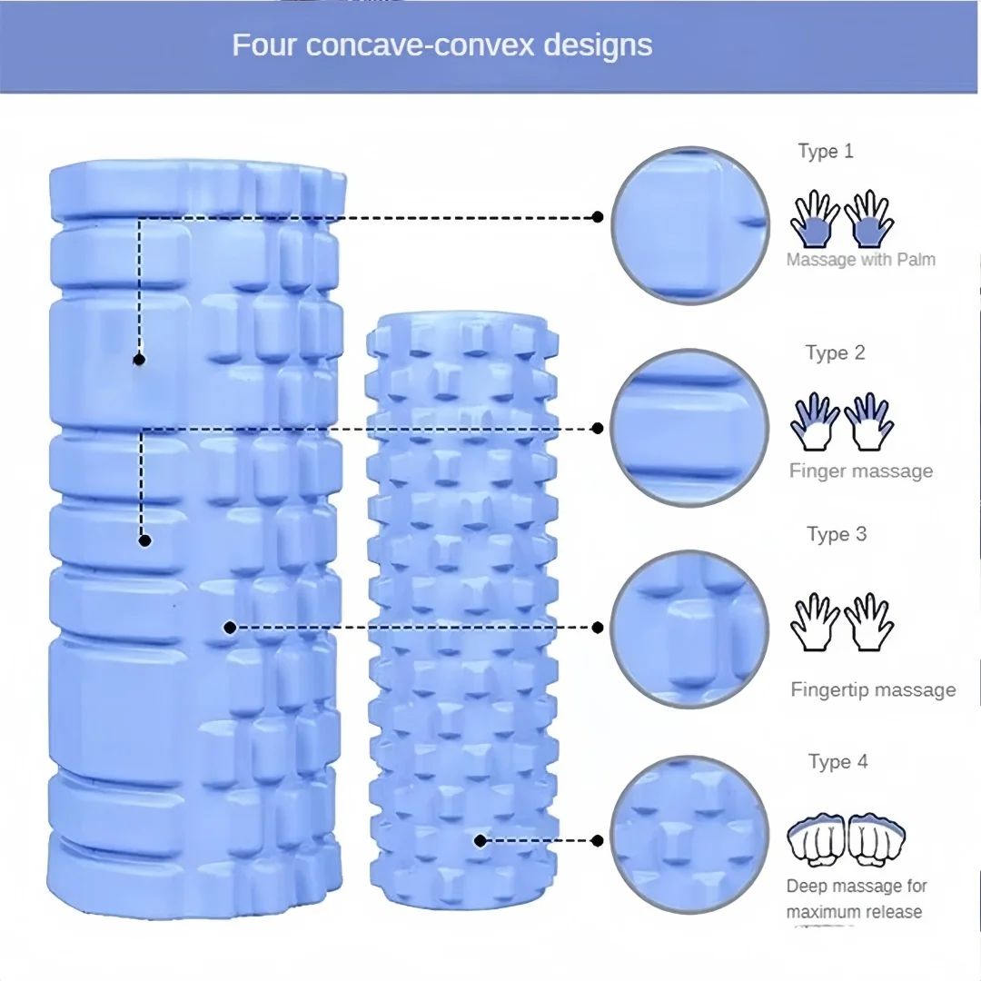 Compact Pilates Yoga Foam Roller - Deep Muscle Massage & Recovery Column