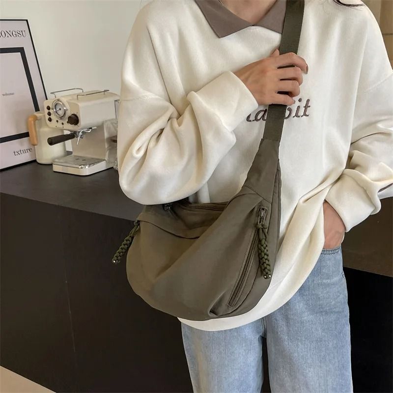 Leisure Crossbody Hobo Bag Large Capacity Nylon Shoulder Bag