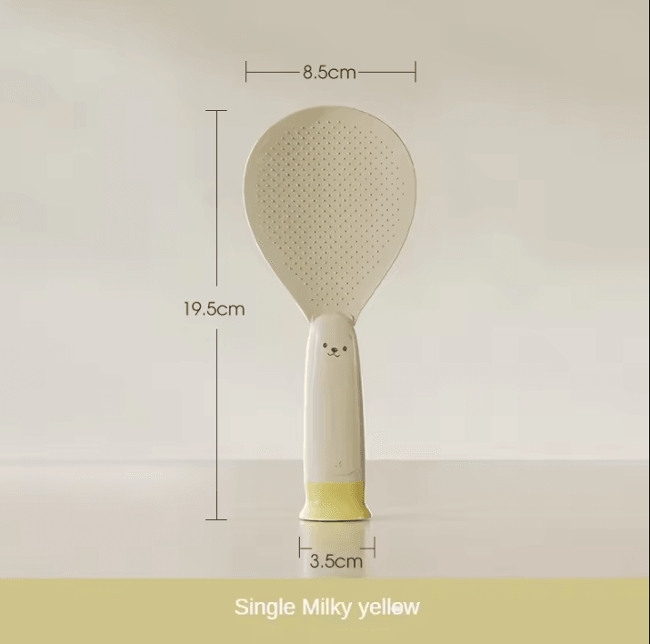 Heat-Resistant Standing Rice Spoon – Non-Stick Rice Paddle with Suction Cup Base