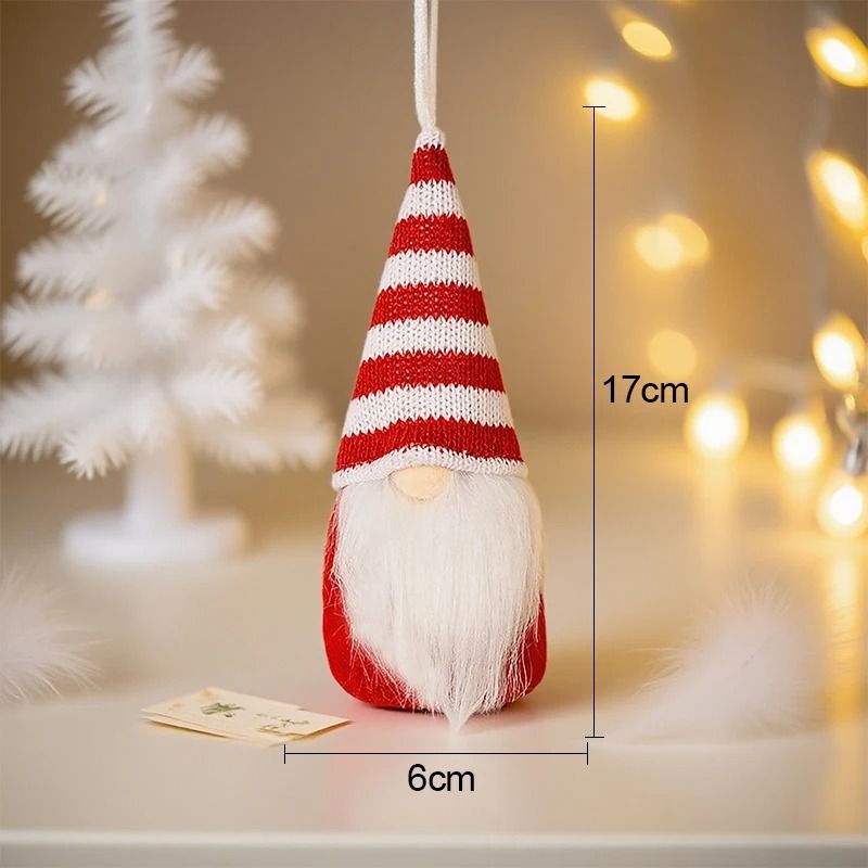 Christmas Faceless Knitted Dwarf Pendant