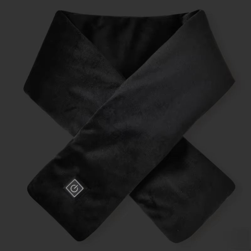 USB Heated Scarf with 3-Gear Temperature Control Fleece Wrap Electric Neck Warmer