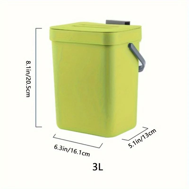 Space Saving Quiet Close Trash Can for Kitchen and Office