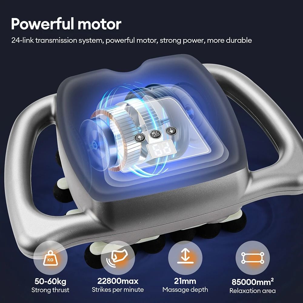 Deep Tissue Massage Gun with 24 Heads and 99 Speed Levels