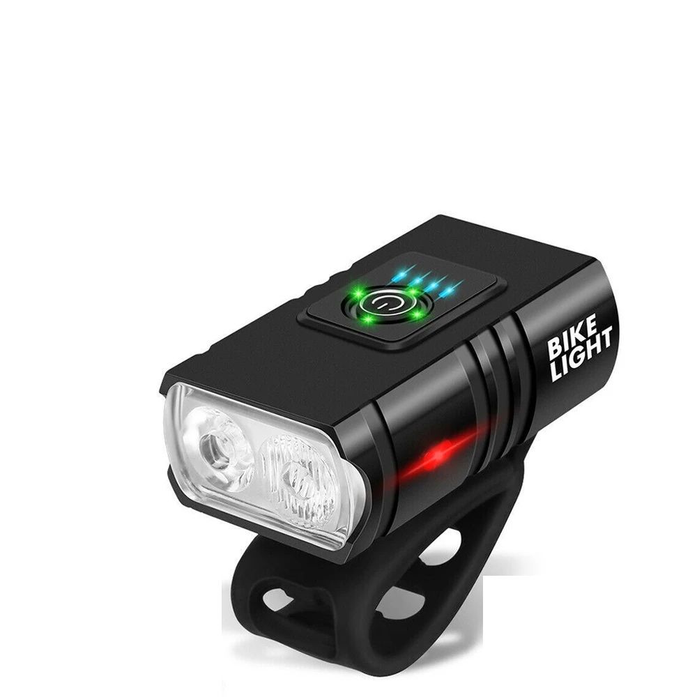 USB Rechargeable LED Bicycle Headlight Tail Light Set High Beam Aluminum Alloy Torch for MTB Cycling
