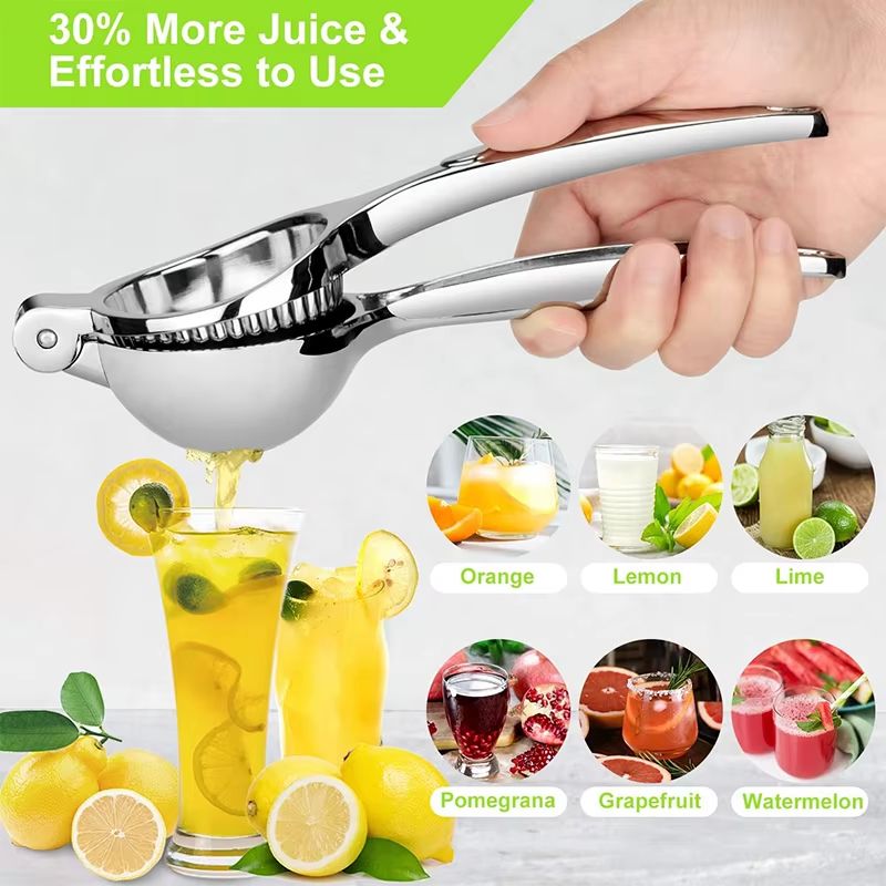LMETJMA Premium Zinc Alloy Lemon Squeezer Manual Citrus Juicer