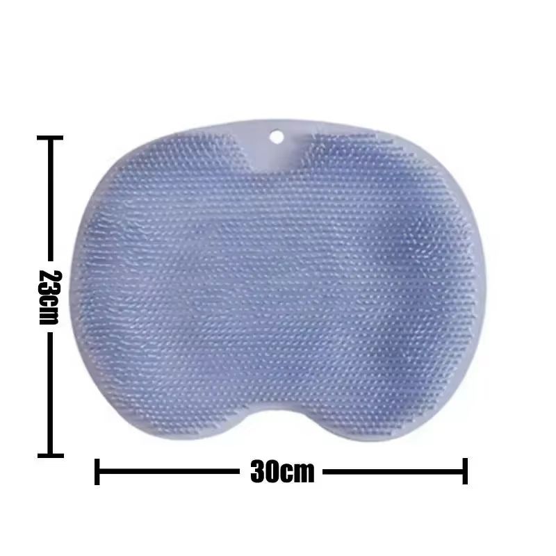 Silicone Foot Scrubber Mat Wall Mounted Shower Back and Foot Massage Cleaner