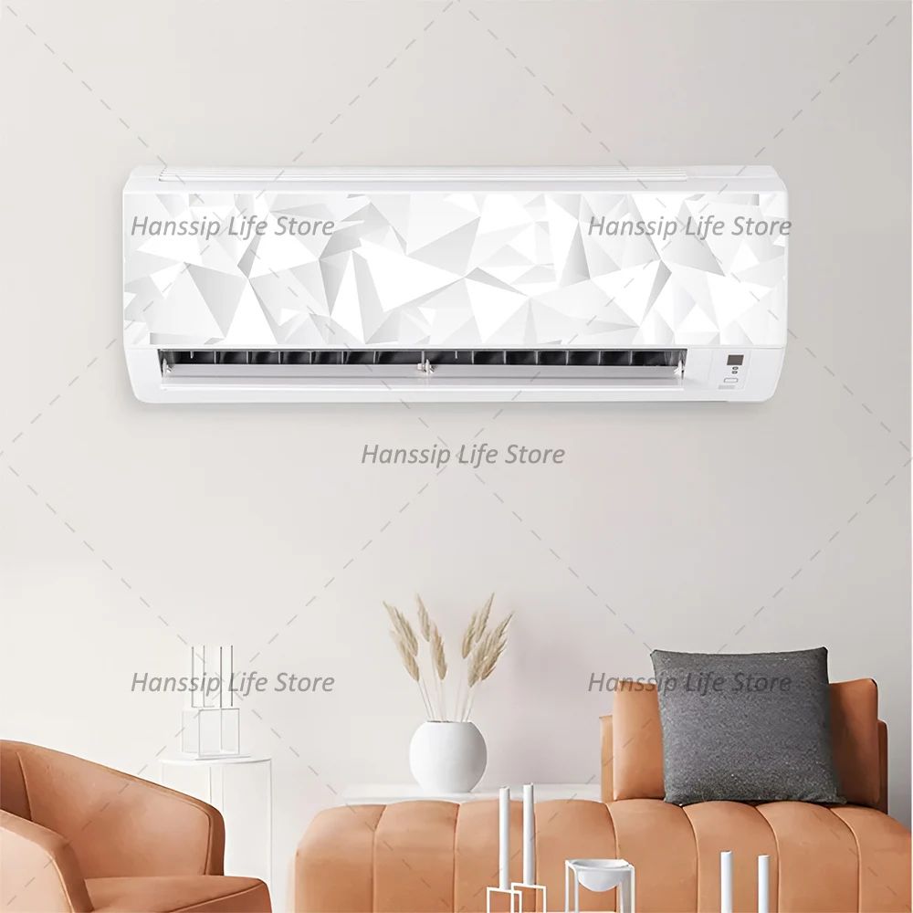 Modern 3D Geometric Air Conditioner Panel Sticker