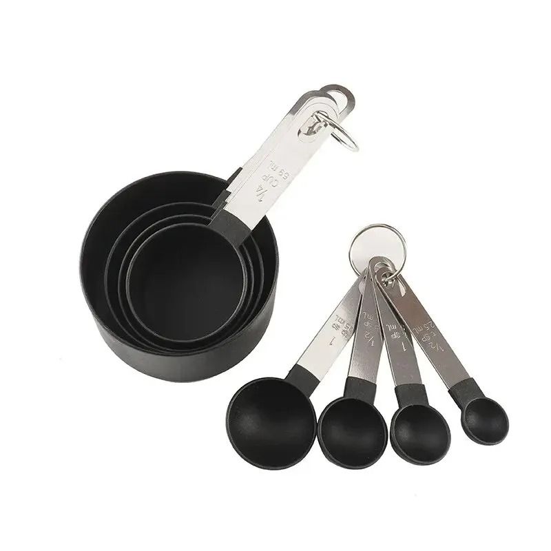 8PCS Stainless Steel Handle Measuring Cup and Spoon Set