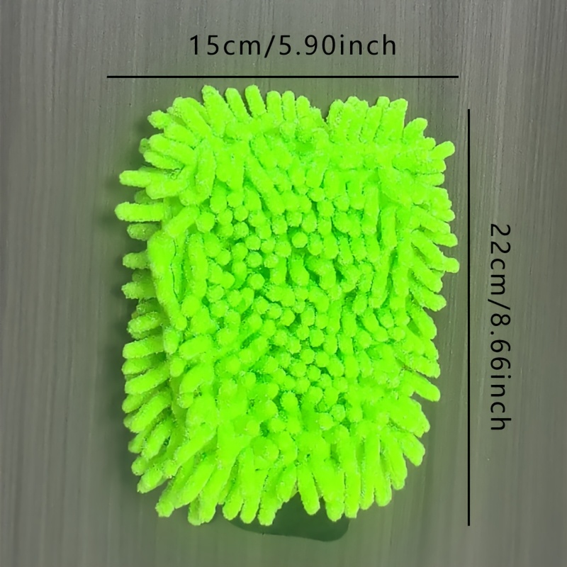 High-Quality Car Cleaning Microfiber Gloves, Lint-Free, Scratch-Free, Green Car Wash Gloves