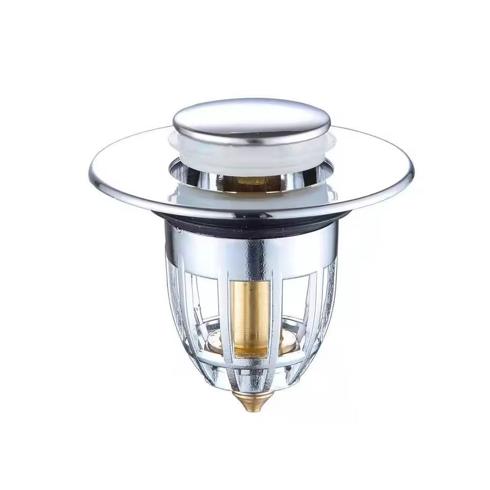 Premium Universal Pop-Up Sink Drain Stopper with Built-in Hair Catcher