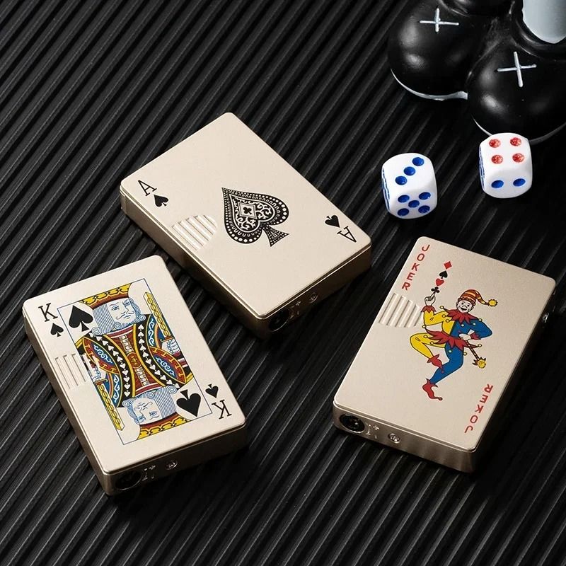 Ace of Spades Playing Card Butane Windproof Metal Lighter