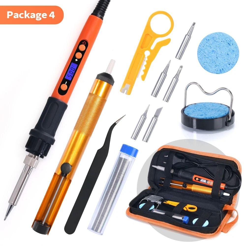 Digital Adjustable Temperature Electric Soldering Iron Kit 100W