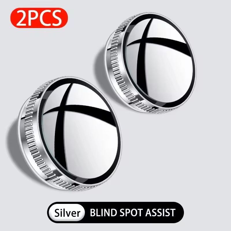 2-Piece Side Blind Spot Convex Mirror 360 Suction Cup Parking Auxiliary HD Wide-Angle Rearview Mirrors for Cars