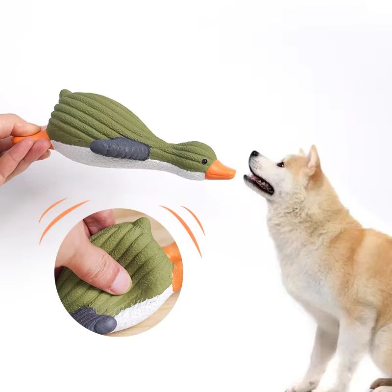 Penguin-Shape Squeaky Dog Toy Latex Chew Toy – Bite-Resistant Interactive Pet Toy