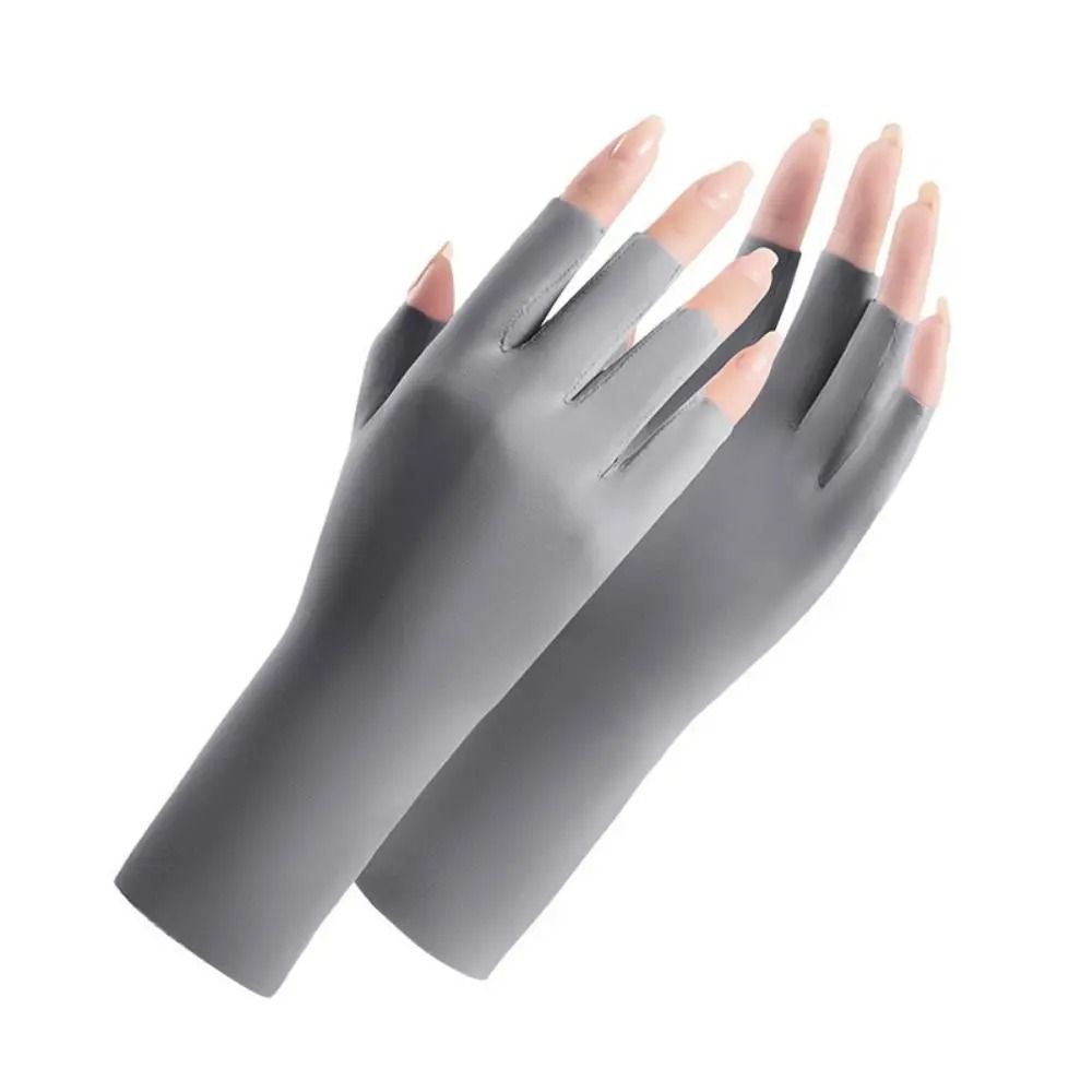 UV Protection Nail Art Gloves Open Finger Manicure Safety Gloves