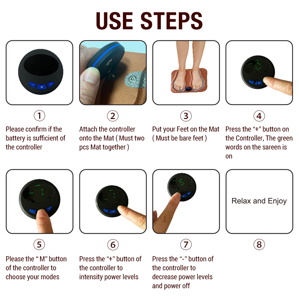 Feet Massager 3D Smart Foot Massage Pad, 6 Modes 15 Levels, Relax Muscles Improve Blood Circulation Slim Legs
