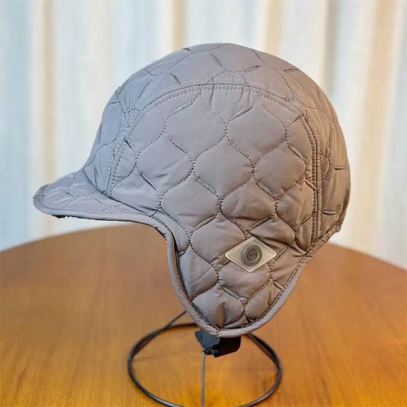 Unisex Velvet Winter Trapper Hat with Ear Flaps and Lamb Wool Lining