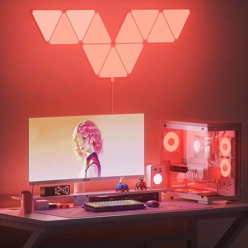 Ultra Thin Gaming Light Tuya WiFi LED Triangular Quantum Lamp RGB Wall Lamp