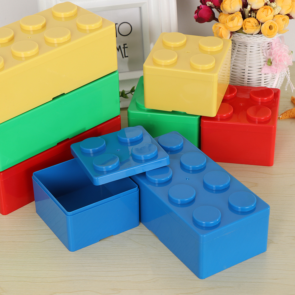 Stackable Storage Box Modular Desk Organizer Box Plastic Storage Bins for Office and Home