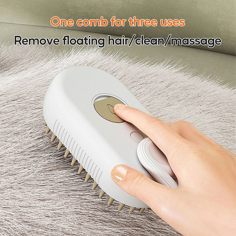 3 in 1 Electric Steam Pet Grooming Brush