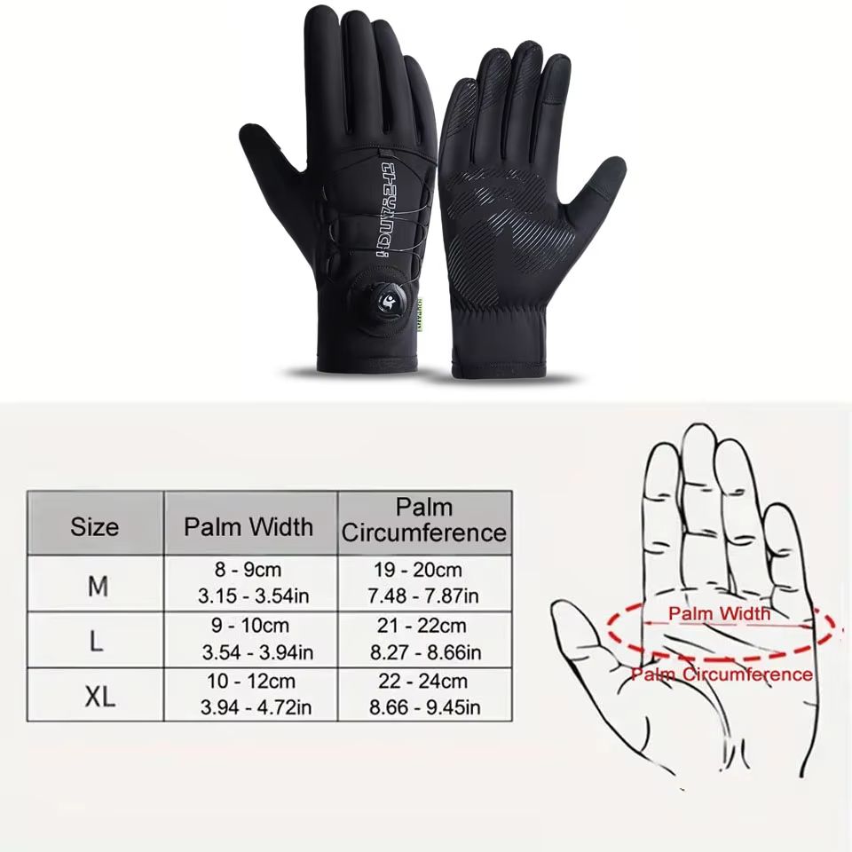 GTUBIKE Windproof Waterproof Winter Touchscreen Sport Gloves