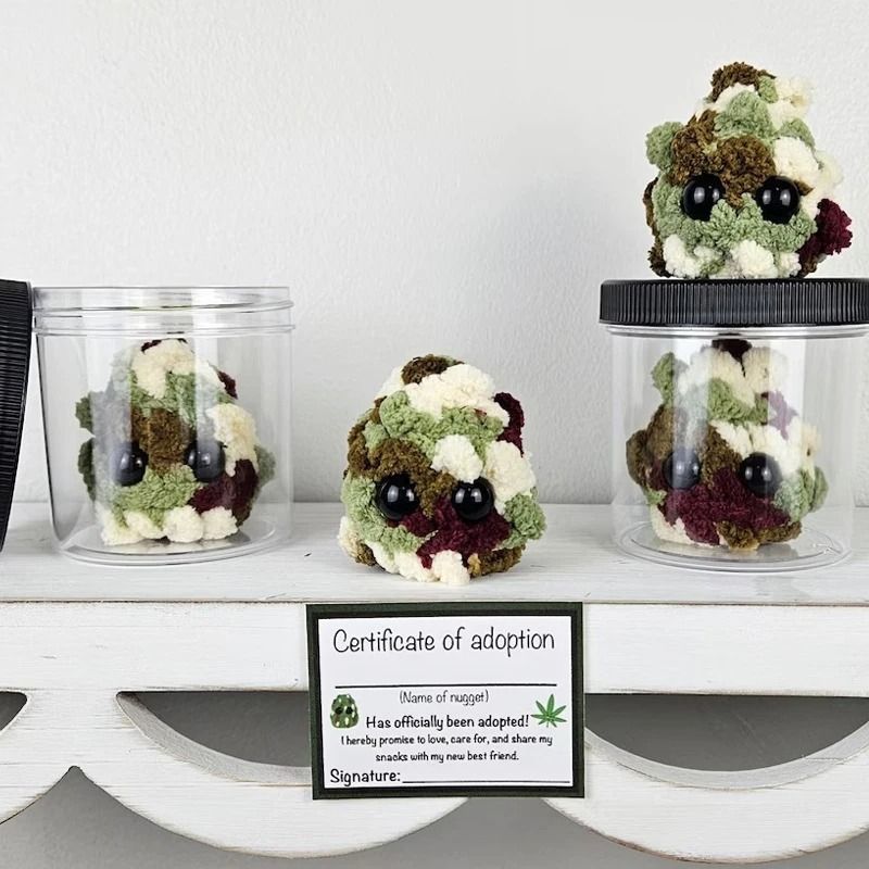 Botanical Narrative Sculpture – High-Definition Nugget Plush Architectural Ornament