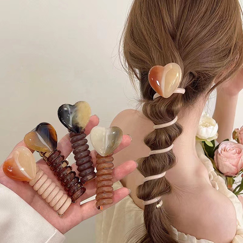 Minimalist Bubble Braid Headband Elastic Spiral Hair Tie for Effortless Ponytails