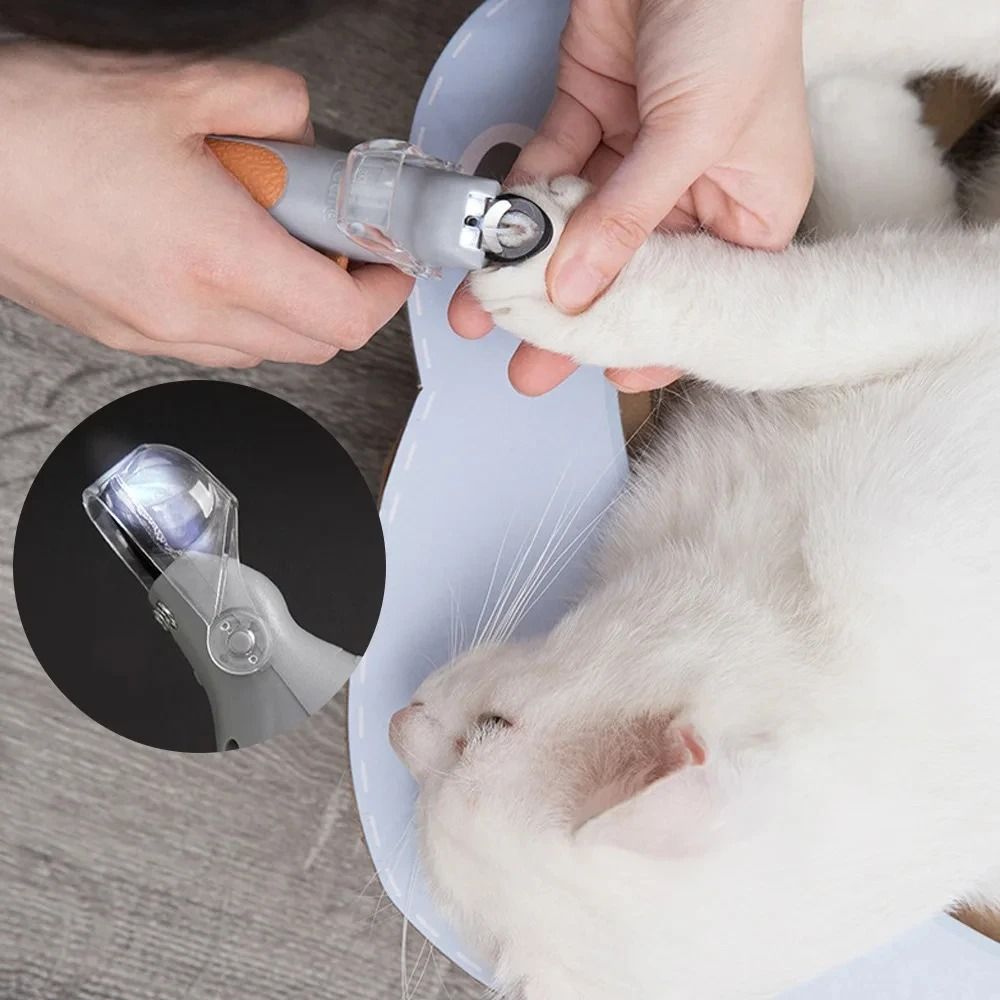 Professional LED Pet Nail Clippers with Safety Guard and Built in Nail File
