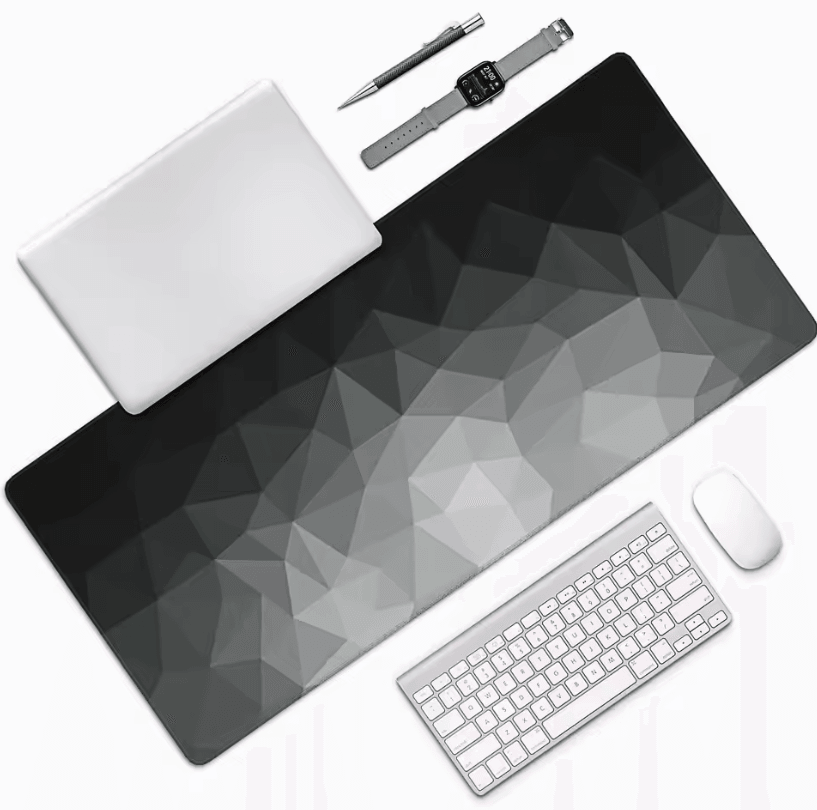 Thick Extended Mouse Pad for Desk with Stitched Edges and Non-Slip Rubber Base