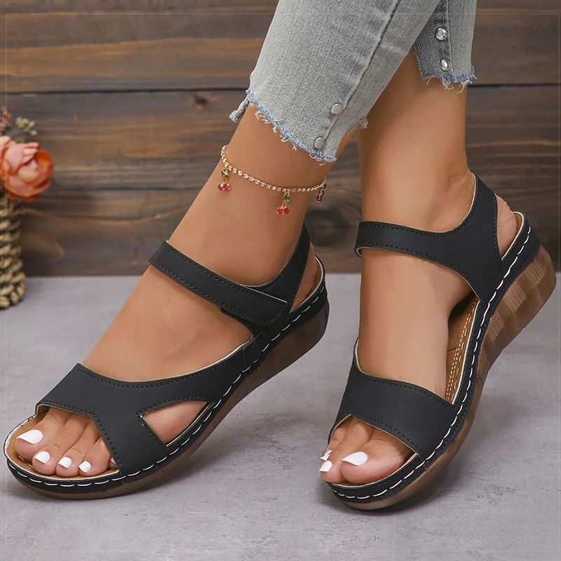 Womens Casual Low Heel Wedge Sandals Comfortable Summer Footwear