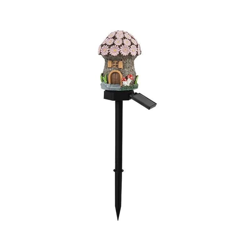 Cartoon Anime Resin Mushroom House Solar Landscape Light