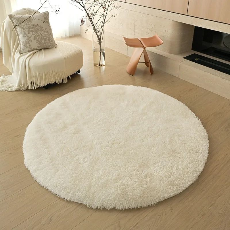 Soft Fluffy Kids Play Rug Round Nursery Carpet