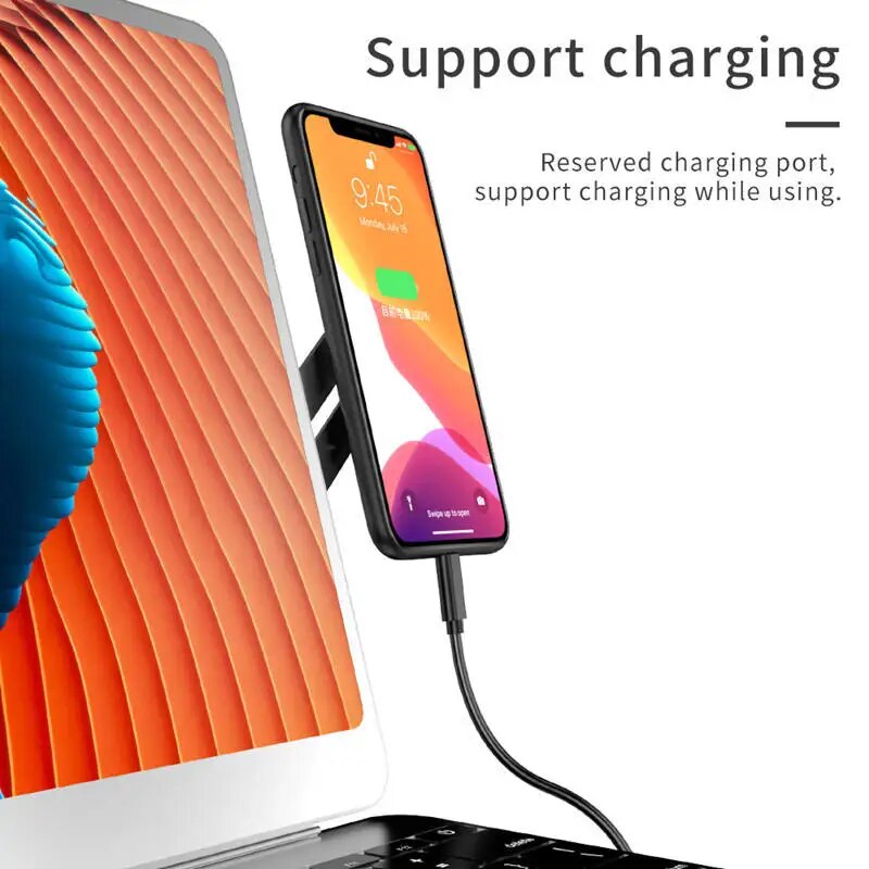 Magnetic Laptop Phone Stand, Ultrathin Display Side Mount for Car, Foldable Aluminum Alloy Back Holder, Rollover Camera