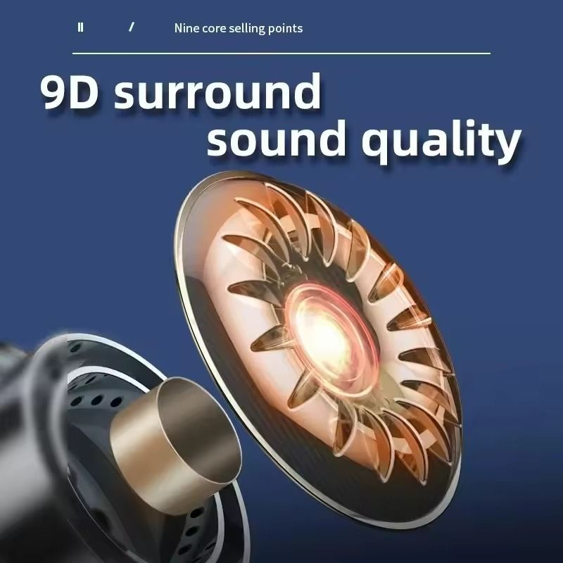 Wireless TWS Bluetooth Earphones HiFi Stereo Sport Headphones with Microphone