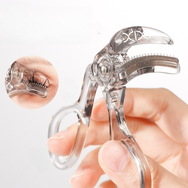 Frameless Professional Eyelash Curler, One Clip Comb Tooth Curler, Lash Tool with Refill Pad for Long Lasting Shape