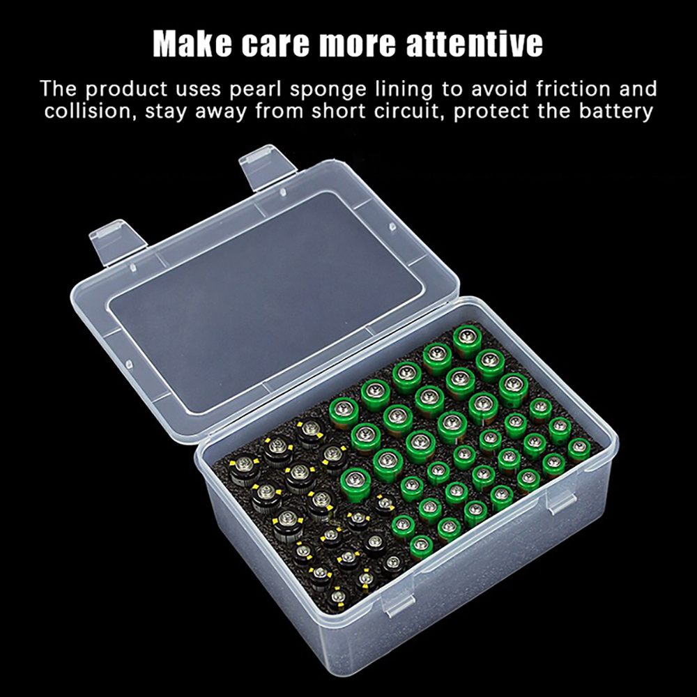 Multi Slot Battery Storage Organizer Box Slot Storage Case Holder for Home Drawer Organization and Battery Dispenser