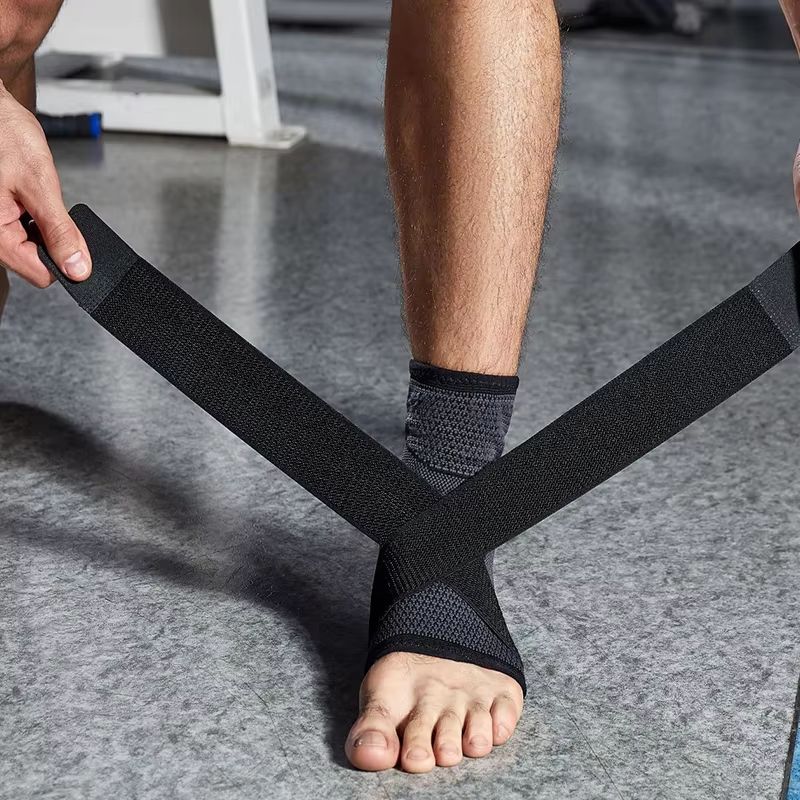 High-Elastic Knitted Pressurized Ankle Protector Sleeve for Sports
