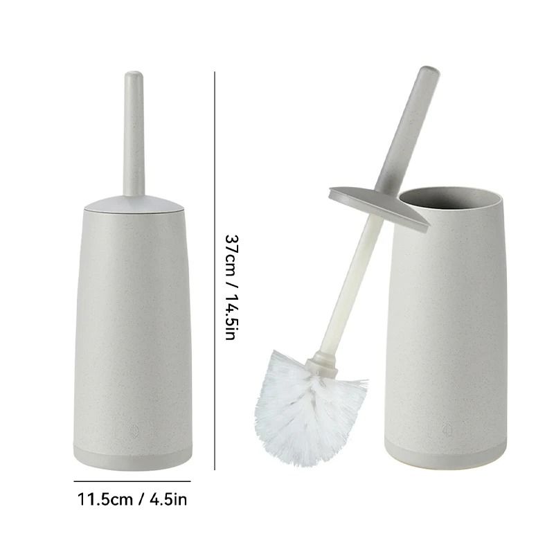 Long Handle Toilet Cleaning Brush with Standing Holder Bathroom Tool