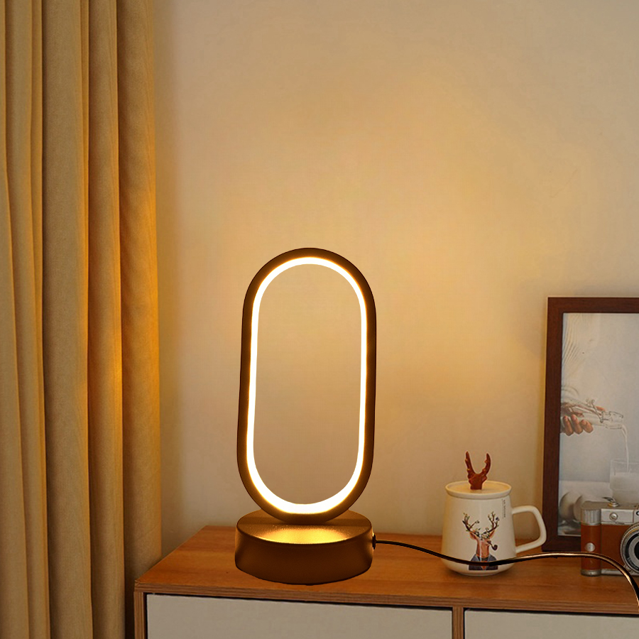 U-shaped LED Night Light, Modern Bedroom, Living Room & Study Lamp with Adjustable Glow