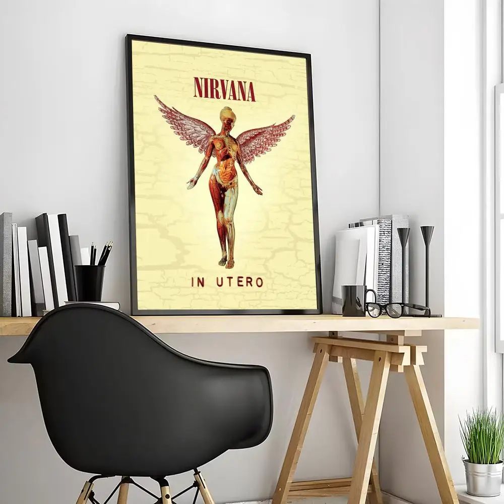 Nirvana Rock Band Calligraphy Canvas Poster