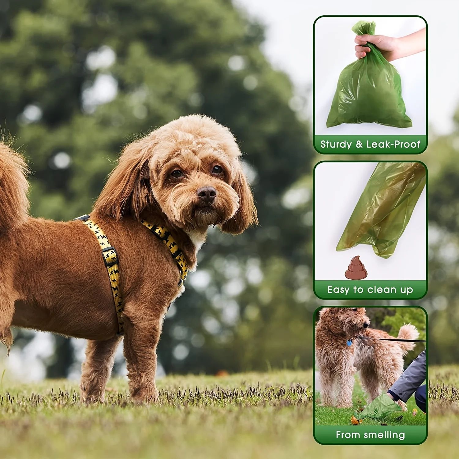 Bulk Paw-Print Leak Proof Dog Poop Bags - 540 Pack Pet Waste Bag Refill Rolls