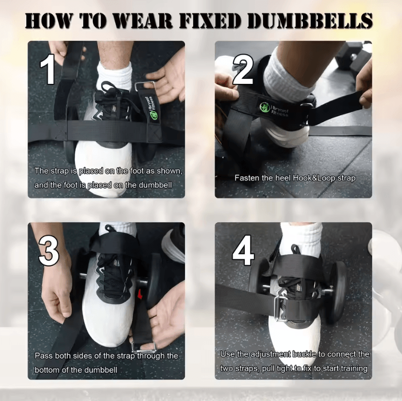 Adjustable Dumbbell Ankle Strap Trainer – Leg Muscle Strengthener for Calves & Shins
