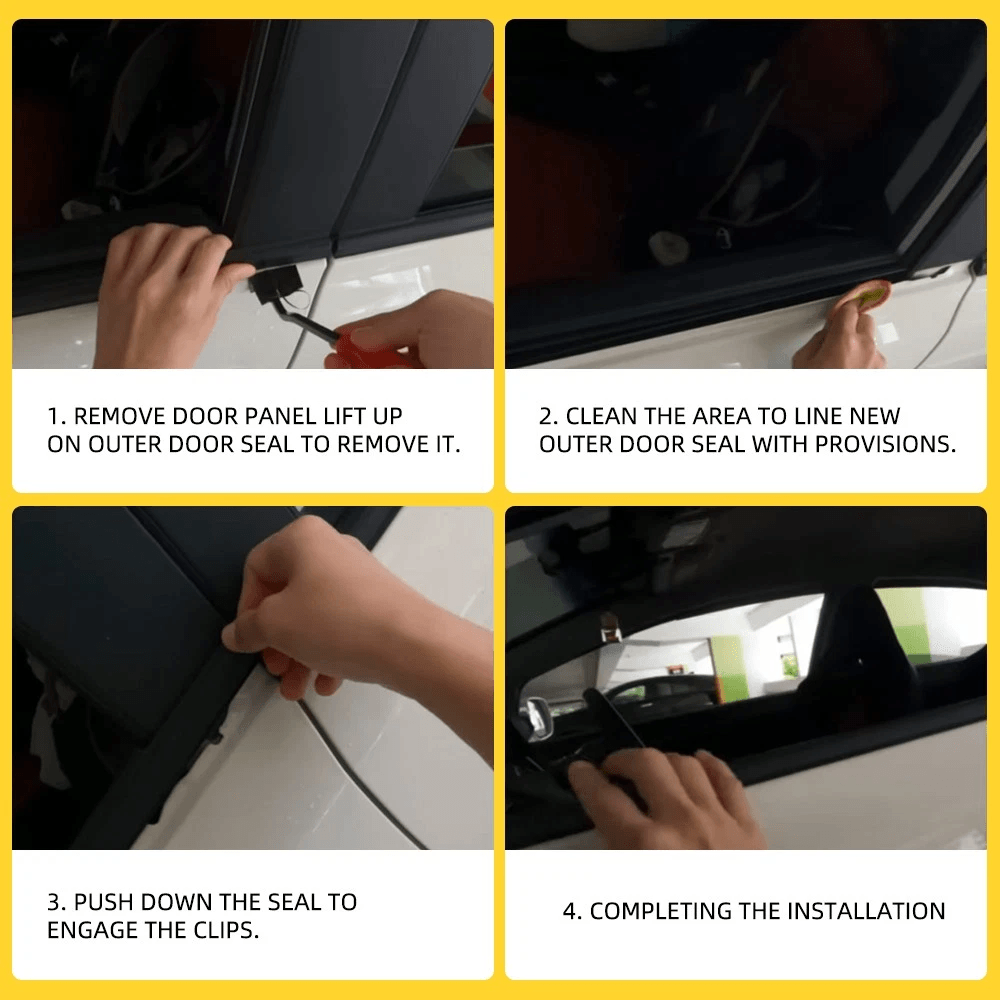Moulding Trim Belt, Weatherstrip Window Rubber Seal, Waterproof, Noise Reduction, Durable High-Quality Automotive Seal