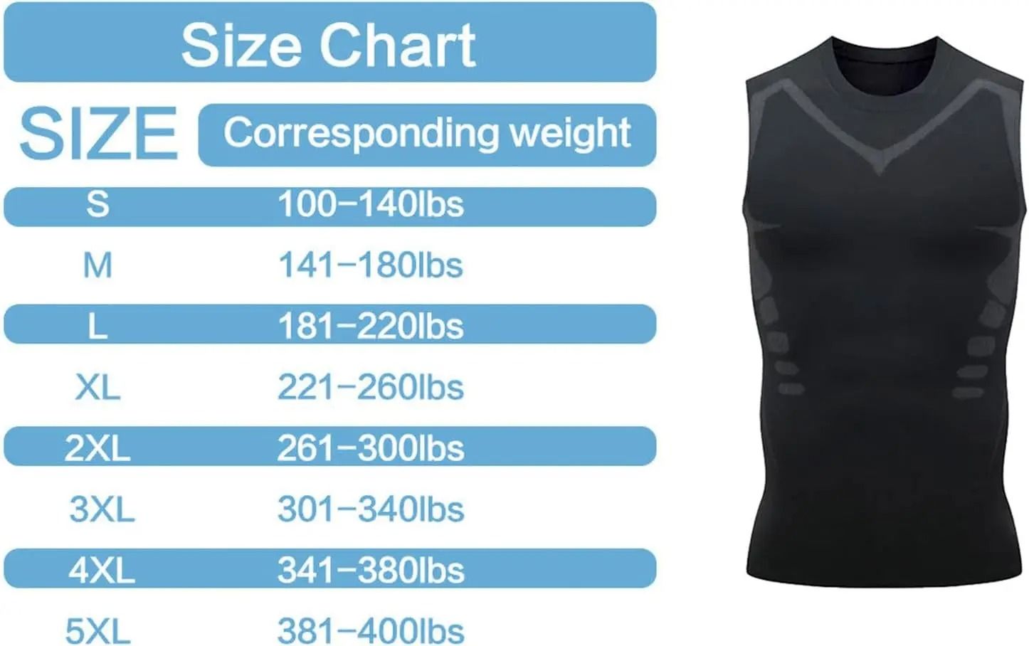 Summer Mens Compression Shaping Vest Sleeveless Body Shaper Tank Top